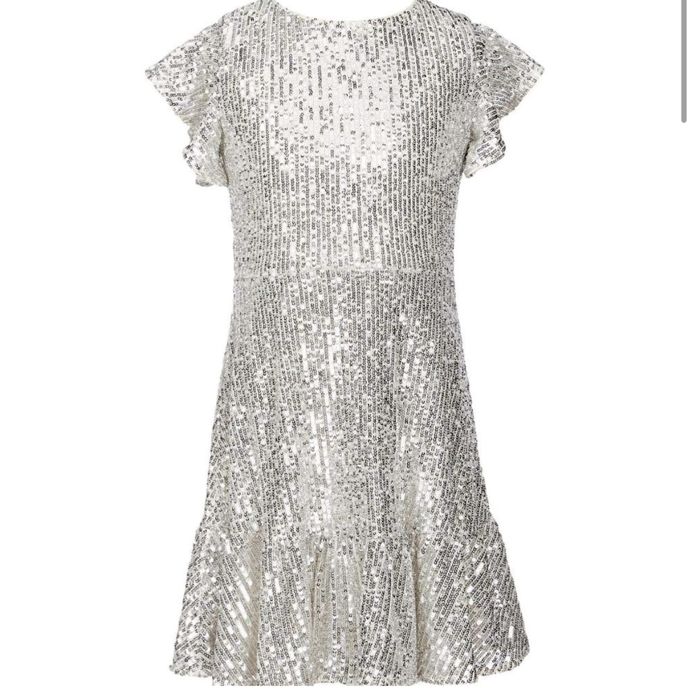 GB Girl Silver Sequin Dress